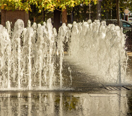Water Fountain Splash in Sunlight