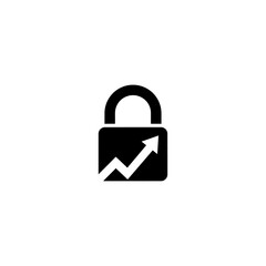 Padlock with Increasing Upward Graph Arrow