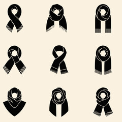 Winter Scarf Icon Collection
