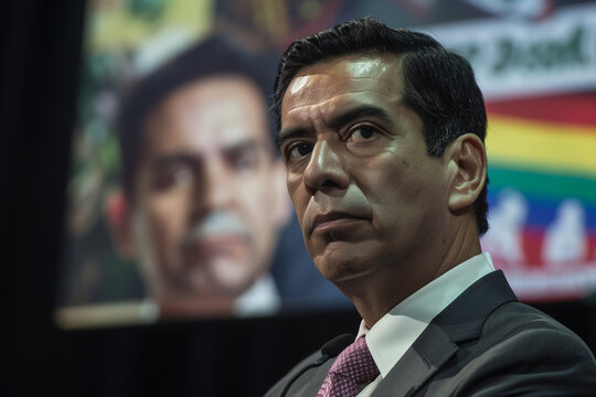 Pol&iacute;tico en evento p&uacute;blico