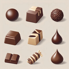 Premium Cocoa Brown Illustration Bundle