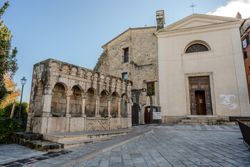 Fototapeta premium Is an elegant public fountain, as well as a symbol, of the city of Isernia.