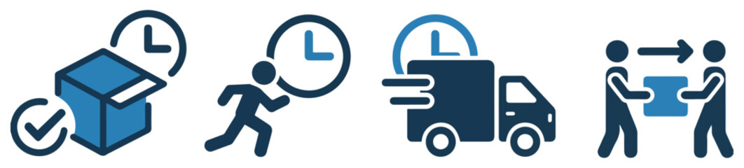 Fototapeta premium fast delivery service icon set