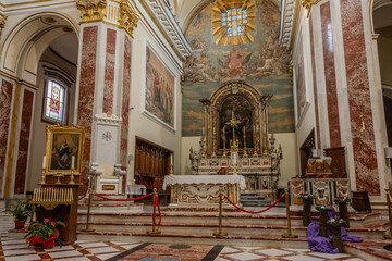 Obraz premium Isernia, Molise. The Cathedral of St. Peter the Apostle is the most important Catholic building of the city of Isernia, mother church of the Diocese of Isernia-Venafro.