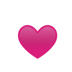 Vibrant Pink Heart Symbol of Love and Affection.