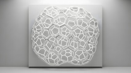Glowing abstract geometric shape