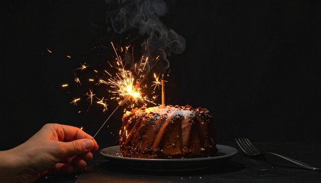 Thermite reaction erupting with sparks, flames, and smoke on metal surface in dramatic close-up.
