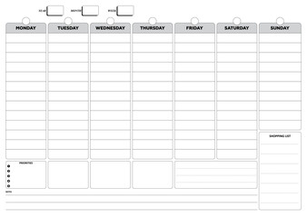Weekly Planner Notepad 29.7x 42cm Undated Weekly Desk Planner Pad for Scheduling To-Do Lists & Time Management  Tear-Off Sheets Academic Home & Office Organiser Meal Planning Journal