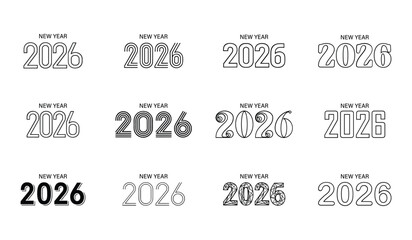 Collection of Twelve Stylized 