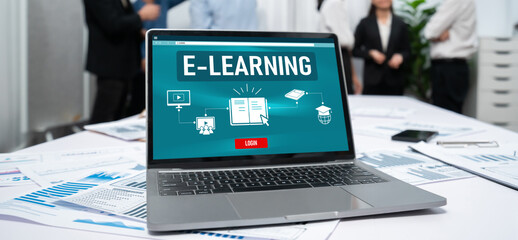 E-learning website with brisk sofware for student to study online on the internet network