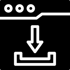 Download Browser Window Silhouette Style Vector Icon