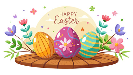 easter eggs in a basket