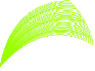 Neon Green Abstract Radial Lines on Gray