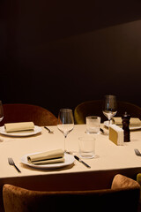 classy and wellstructured environment illuminated subtly for professional client meetings and dining