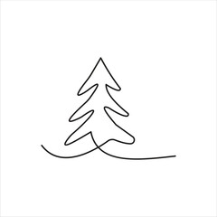 Christmas Tree Line Drawing vector design