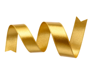 Gold ribbon with transparent background