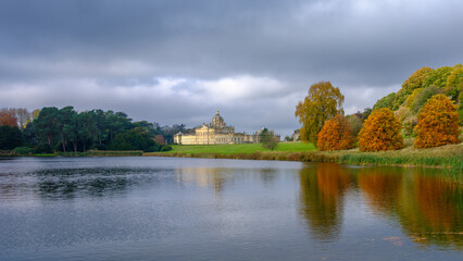 Autumnal view of Castle Howard, Yorkshire, UK