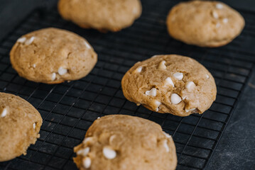 Sourdough Cookies with Melting White Chocolate