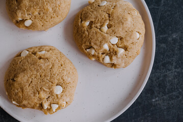 Chewy Sourdough Cookies with White Chocolate
