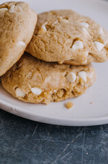 Artisan Sourdough Cookies with White Chocolate