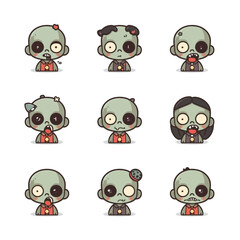 Cute Zombie Icon Very Cool Design