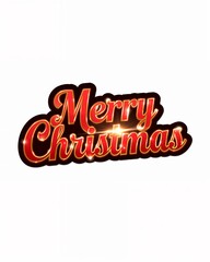 Merry Christmas Gold Text Design