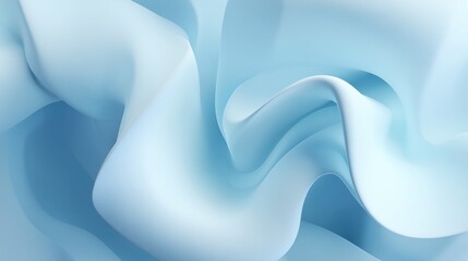 Soft light blue fabric with flowing waves and smooth folds, showcasing gentle texture and serene color palette. Represents minimalist design, interior decor, fashion textile, and calm aesthetic 