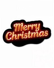 Merry Christmas Gold Text Design