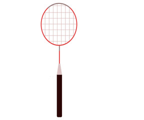 バドミントンラケット。バトミントン。ベクターイラスト