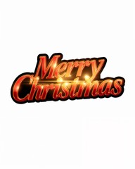 Merry Christmas Gold Text Design