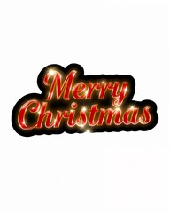 Merry Christmas Gold Text Design