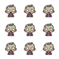 Cute Zombie Icon Very Cool Design