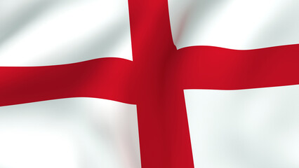 Obraz premium Waving English flag fabric background texture, national symbol of St George's Cross