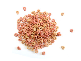 Delicious and nutritious fruit cereal loops flavorful, healthy and funny addition to kids breakfa