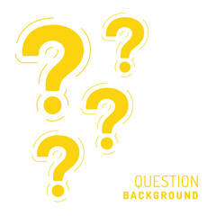 Vector Yellow Question Mark Design With Text Space