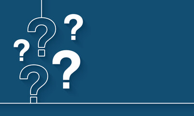 Vector Question Mark Design With Blue Background