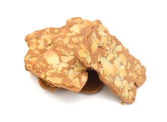 Small stack of macadamia nut and white chocolate cookies.