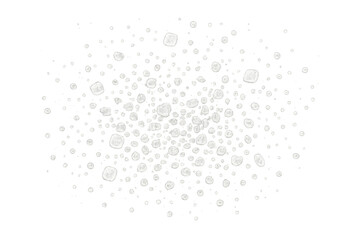 Obraz premium White particles falling, creating a snow effect, dust or powder motion, abstract texture on transparent background