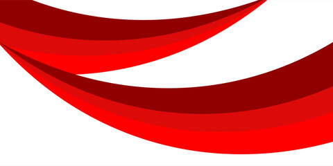 Red curve wave panel background. Vector Wave
