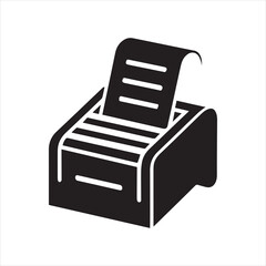 Receipt Printer Icon Vector Illustration