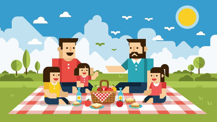 Family Daily Activities Vector Collection
