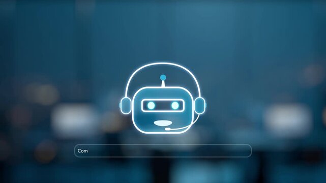 A sleek robotic arm reaches towards a digital chatbot interface, symbolizing the evolving interaction between humans and artificial intelligence in modern technology. Synapse