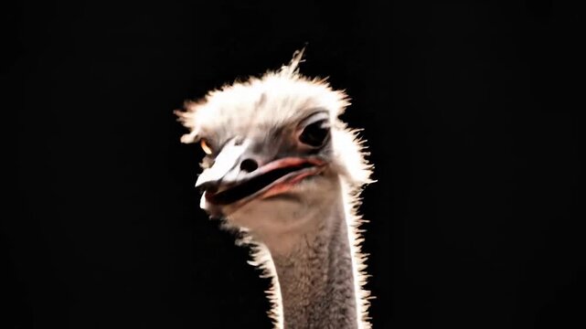 close up of an ostrich