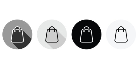 Set of shopping bag icons vector.