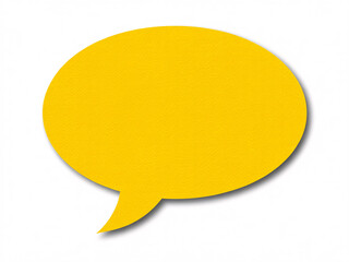 Bright yellow speech bubble for adding engaging text or creating a modern dialog box design perfect for social media and business marketing today