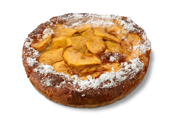Homemade apple pie isolated