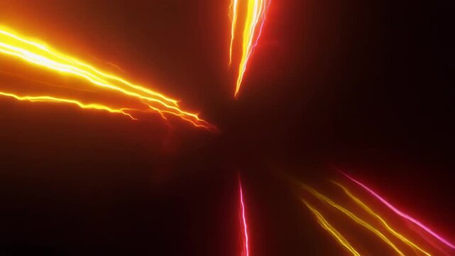 Dynamic Neon Lightning Energy Stream Background