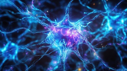 Fototapeta premium Neural Network Expanding AI Intelligence into Cyber