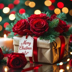 merry christmas gift box 