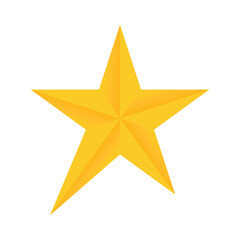 Obraz premium Golden star graphic design with bold colors and elegant typography